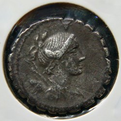 Postumia (81 av. JC) - Denier serratus