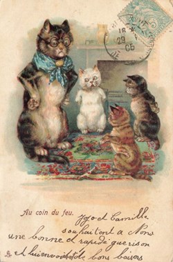 Chats - Au coin du feu avec Grand Mère - Série N° 462