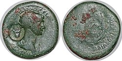 Trajan - Couronne - Bucrane en contremarque - As