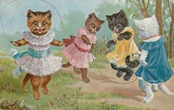 Arthur Thiele - Chats - Série 1010 T.S.N. - Jeux - corde à sauter