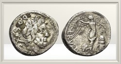 République romaine - Rubria - Rubrius Dossenus - quinaire