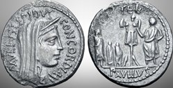 République romaine - L. Aemilius Lepidus Paullus AR Denier