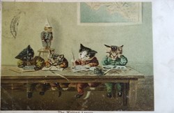Chats - British family - École - Leçon d'écriture