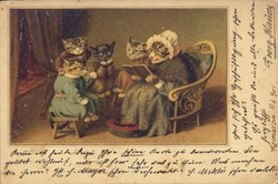 Chats - British family - Grand-Mère, raconte-nous un histoire
