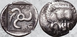Lycie - Dynastie Lycie - Mithrapata - Lion / Triskèle - Dauphin