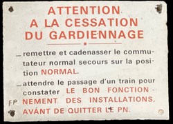 Plaque de fonctionnement de PN