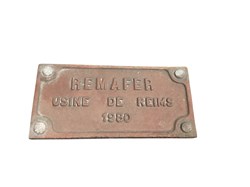 Plaque constructeur de wagon