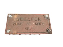 Plaque constructeur de wagon