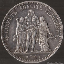 5 FRANCS HERCULE 1876 K