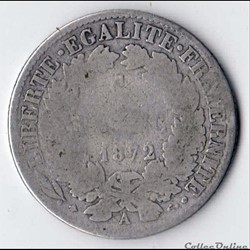 1 franc Cérès 1872 Grand A