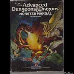 Monster manual par Gary Gygax  édition 1979