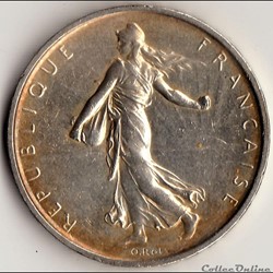 5 FRANCS SEMEUSE Argent 1969