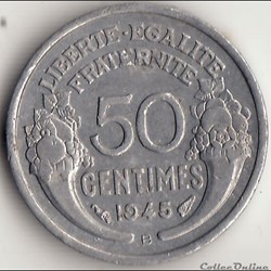 50 CENT MORLON alu 1945 B