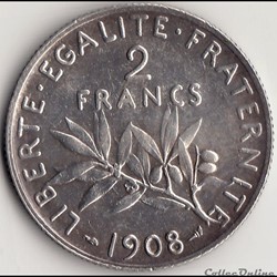 2 FRANCS SEMEUSE 1908