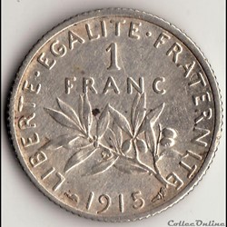 1 FRANC SEMEUSE 1915