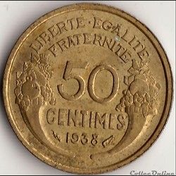 50 CENTIMES MORLON 1938