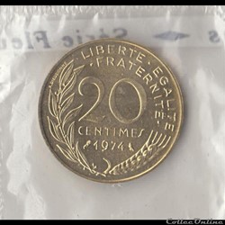 20 CENTIMES MARIANNE 1974 Série FDC