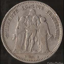 5 FRANCS HERCULE 1874 K