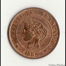 2 centimes CERES 1889 A