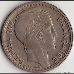 10 Francs TURIN, GROSSE TÊTE, RAMEAUX COURTS
