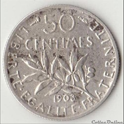 50 CENTIMES SEMEUSE 1903