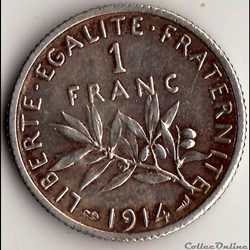1 FRANC SEMEUSE 1914
