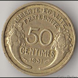 50 CENTIMES MORLON 1931, Cocarde