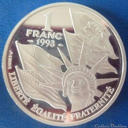 1 franc Cinquantenaire du débarquement BE