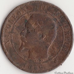 10 centimes Napoléon III tête nue 1856 MA