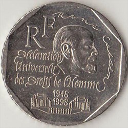 2 FRANCS DROITS DE L'HOMME 1998