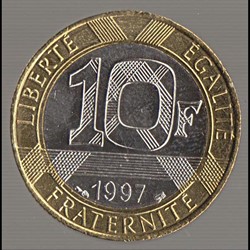 10 FRANCS GÉNIE DE LA BASTILLE, BU 1997