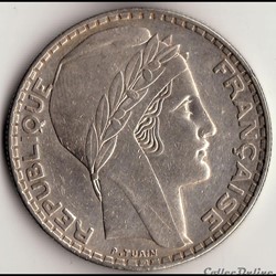 20 FRANCS TURIN 1933 RAMEAUX COURTS