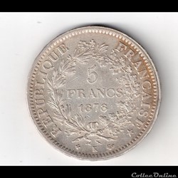 5 francs 1878 k