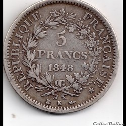5 francs 1848 k