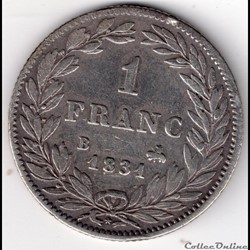 1 francs 1831 b