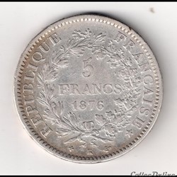 5 francs 1876 k