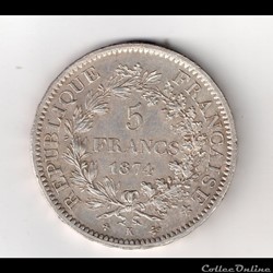 5 francs 1874 k