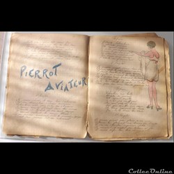 cahier de chanson illustré de poilu  guerre de 14 / 18 Besançon ( fort Benoit )
