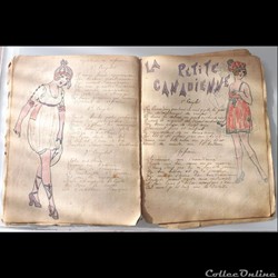 cahier de chanson illustré de poilu  guerre de 14 / 18 Besançon ( fort  Benoit )