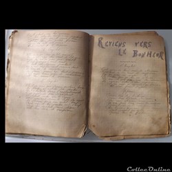 cahier de chanson illustré de poilu  guerre de 14 / 18 Besançon ( fort  Benoit )