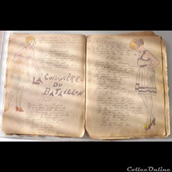 cahier de chanson illustré de poilu  guerre de 14 / 18 Besançon ( fort  Benoit )