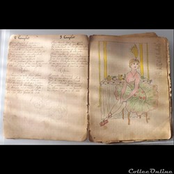 cahier de chanson illustré de poilu  guerre de 14 / 18 Besançon ( fort  Benoit )