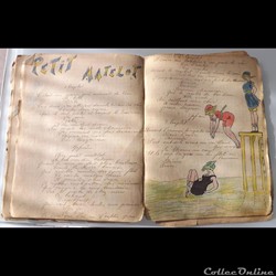 cahier de chanson illustré de poilu  guerre de 14 / 18 Besançon ( fort  Benoit )