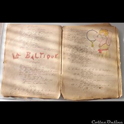 cahier de chanson illustré de poilu  guerre de 14 / 18 Besançon ( fort  Benoit )