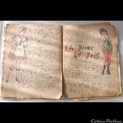 cahier de chanson illustré de poilu  guerre de 14 / 18 Besançon ( fort  Benoit )