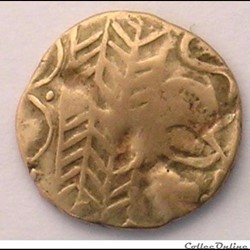 Série 21 DT 139 quart de statère d’or au cheval retourné,