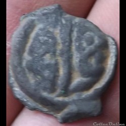 Série 968 DT 3262 var Potin OYINDIA ( dégénéré ) à la tête janiforme ou " tête bêche "
