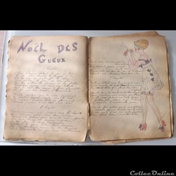 cahier de chanson illustré de poilu  guerre de 14 / 18 Besançon ( fort Benoit )