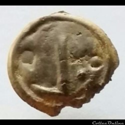 Série 968 DT 3262 var Potin OYINDIA ( dégénéré ) à la tête janiforme ou " tête bêche "