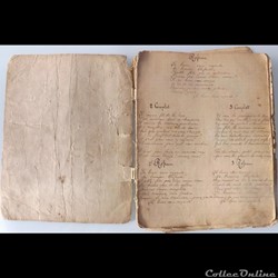 cahier de chanson illustré de poilu  guerre de 14 / 18 Besançon ( fort  Benoit )